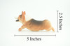 Corgi Dog, Pembroke Running, Museum Quality, Hand Painted, Educational, Rubber Canine, Realistic, K9, Toys, Kids, Gift, 5 Inches. CH772 BB193