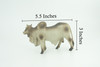 Brahman Bull, Zebuine-taurine, Museum Quality, Educational, Hand Painted, Rubber Cattle, Realistic, Diorama, Toy, Kids, Gift, 5 1/2 Inches. CH779 BB182
