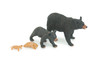 Black Bear Life Cycle, 4 Piece Set, Museum Quality, Hand Painted, Educational, Rubber, Realistic, Diorama, Toys, Kids, Gift, 4 Inches. CH794 BB187