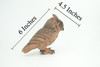 Great Horned Owl, Museum Quality, Educational, Hand Painted, Realistic, Rubber, Bird, Realistic, Diorama, Toy, Kids, Gift, 4 1/2 Inches. CH811 BB189