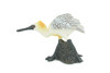 Black Faced Spoonbill, Museum Quality, Educational, Hand Painted, Realistic, Rubber, Bird, Realistic, Diorama, Toy, Kids, Gift, 3 1/2 Inches. CH815 BB189