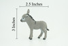 Donkey Baby, Hand Painted, Museum Quality, Educational, Rubber Animal, Donkey foal, Very Realistic, Diorama, Toy, Kids, Gift, 3 Inches. CH820 BB189