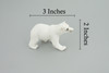 Polar Bear Cub, Baby, Walking, Museum Quality, Educational, Hand Painted, Rubber Animal, Realistic, Diorama, Toy, Kids, Gift, 3 Inches. CH827 BB194