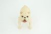 Bulldog, English Bulldog, British, White, Rubber Canine, Hand Painted, Educational, Realistic, K9, Diorama, Figure, Model, Replica, Toys, Kids, Gift, 5 Inches. CH834 BB195