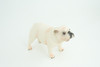 Bulldog, English Bulldog, British, White, Rubber Canine, Hand Painted, Educational, Realistic, K9, Diorama, Figure, Model, Replica, Toys, Kids, Gift, 5 Inches. CH839 BB196