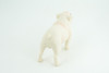 Bulldog, English Bulldog, British, White, Rubber Canine, Hand Painted, Educational, Realistic, K9, Diorama, Figure, Model, Replica, Toys, Kids, Gift, 5 Inches. CH839 BB196