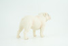 Bulldog, English Bulldog, British, White, Rubber Canine, Hand Painted, Educational, Realistic, K9, Diorama, Figure, Model, Replica, Toys, Kids, Gift, 5 Inches. CH839 BB196