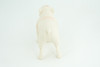 Bulldog, English Bulldog, British, White, Rubber Canine, Hand Painted, Educational, Realistic, K9, Diorama, Figure, Model, Replica, Toys, Kids, Gift, 5 Inches. CH839 BB196