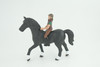 Horse with  Rider, Equestrian, Hand Painted, Museum Quality, Realistic, Rubber, Realistic, Diorama, Toy, Kids, Gift,  5 Inches.  CH841 BB196