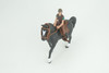 Horse with  Rider, Equestrian, Hand Painted, Museum Quality, Realistic, Rubber, Realistic, Diorama, Toy, Kids, Gift,  5 Inches.  CH841 BB196