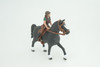 Horse with  Rider, Equestrian, Hand Painted, Museum Quality, Realistic, Rubber, Realistic, Diorama, Toy, Kids, Gift,  5 Inches.  CH841 BB196