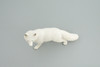 Arctic White Fox, Snow Fox, Hand Painted, Museum Quality, Educational, Rubber Animal, Very Realistic Fox, Diorama, Toy, Kids, Gift,   5 Inches.  CH855 BB198  