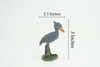 Shoebill Stork, Hand Painted, Museum Quality, Educational, Raptor, Realistic Africa Bird of Prey, Rubber, Diorama, Toys, Kids, Gift, 3 Inches. CH873 BB199