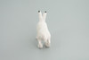 Rabbit, Arctic Hare, Hand Painted, Museum Quality, Rubber Animal, Educational, Realistic, Figure, Toy, Kids, Replica, Gift,    2 1/2 Inches.  CH876 BB199