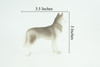 Siberian Husky Dog, Hand Painted, Educational, Museum Quality, Realistic, Rubber Canine, K9, Diorama, Figure, Toys, Kids, Gift, 3 1/2 Inches. CH900 BB202