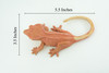 Crested Gecko, Eyelash Gecko, Museum Quality, Educational, Hand Painted, Rubber Lizard, Realistic Reptile, Diorama, Toy, Kids, Gift, 5 1/2 Inches. CH902 BB202