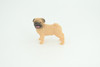 Pug Puppy Dog, Hand Painted, Educational, Museum Quality, Realistic, Rubber Canine, K9, Diorama, Figure, Toys, Kids, Gift,  1 3/4 Inches. CH917 BB204