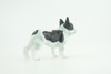French Bulldog, Frenchie, Hand Painted, Educational, Museum Quality, Rubber Canine, K9, Realistic,  Diorama, Figure, Toys, Kids, Gift,  3 Inches. CH919 BB204