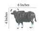 Gaur Bull, Black, Museum Quality, Hand Painted, Educational, High Quality Rubber Cow, Realistic, Diorama, Toys, Kids, Gift, 6 Inches. CH937 BB206