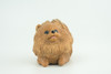 Pomeranian Dog, Brown, Hand Painted, Educational, Museum Quality, Rubber Canine, K9, Realistic, Diorama, Figure, Toys, Kids, Gift,  3 Inches. CH947 BB208 