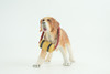 Saint Bernard Dog with Barrel, Hand Painted, Educational, Museum Quality, Rubber Canine, K9, Realistic, Diorama, Figure, Toys, Kids, Gift,  5 Inches.  CH948 BB208 