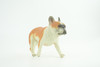 French Bulldog, Bull Dog, Hand Painted, Educational, Museum Quality, Rubber Canine, K9, Realistic, Diorama, Figure, Toys, Kids, Gift,  4 Inches.  CH949 BB208 