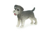Schnauzer Dog Puppy, Hand Painted, Educational, Museum Quality, Rubber Canine, K9, Realistic, Diorama, Figure, Toys, Kids, Gift, 2 Inches. CH961 BB209