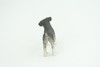 Schnauzer Dog Puppy, Hand Painted, Educational, Museum Quality, Rubber Canine, K9, Realistic, Diorama, Figure, Toys, Kids, Gift,  2 Inches.  CH961 BB209 
