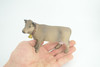 Brown Swiss Cow with Bell, Museum Quality, Educational, Hand Painted, Rubber Animal, Realistic, Diorama, Very Nice Design, Toy, Kids, Gift, 5 Inches. CH963 BB210