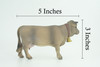Brown Swiss Cow with Bell, Museum Quality, Educational, Hand Painted, Rubber Animal, Realistic, Diorama, Very Nice Design, Toy, Kids, Gift, 5 Inches. CH963 BB210