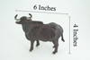 Gaur Bull, Brown, Museum Quality, Hand Painted, Educational, High Quality Rubber Cow, Realistic, Very Nice Design, Diorama, Toys, Kids, Gift, 6 Inches. CH964 BB210