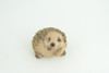 Hedgehog, Sitting, Museum Quality, Educational, Hand Painted, Very Nice Rubber Animal, Realistic, Diorama, Toy, Kids, Gift,   3 Inches.  CH972 BB212 
