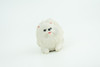 Pomeranian Dog, White, Hand Painted, Educational, Museum Quality, Rubber Canine, K9, Realistic, Diorama, Figure, Toys, Kids, Gift,  3 Inches.  CH974 BB212 