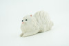 Pomeranian Dog, White, Hand Painted, Educational, Museum Quality, Rubber Canine, K9, Realistic, Diorama, Figure, Toys, Kids, Gift,  3 Inches.  CH974 BB212 