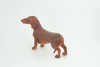 Dachshund Dog, Brown, Hand Painted, Educational, Museum Quality, Rubber Canine, K9, Realistic, Diorama, Figure, Toys, Kids, Gift,  6 Inches.  CH979 BB213 