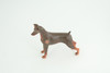 Dobermann Dog, Hand Painted, Educational, Museum Quality, Rubber Canine, K9, Realistic, Diorama, Figure, Toys, Kids, Gift,  4 Inches.  CH980 BB213 