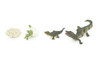 Crocodile Life Cycle, 4 Piece Set, Hand Painted, Educational, High Quality Rubber Reptile, Realistic, Diorama, Figure, Toys, Kids, Gift, 4 1/2 Inches. CH989 BB215