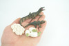 Crocodile Life Cycle, 4 Piece Set, Hand Painted, Educational, High Quality Rubber Reptile, Realistic, Diorama, Figure, Toys, Kids, Gift, 4 1/2 Inches. CH989 BB215