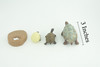 Galapagos Giant Tortoise Life Cycle, 4 Piece Set, Hand Painted, Educational, High Quality Rubber Reptile, Diorama, Figure, Toys, Kids, Gift, 3 Inches. CH992 BB215
