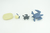 Leatherback Turtle Life Cycle, 4 Piece Set, Hand Painted, Educational, High Quality Rubber Reptile, Sea Turtle, Diorama, Figure, Toys, Kids, Gift,  3  Inches.   CH993 BB215 