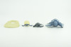 Leatherback Turtle Life Cycle, 4 Piece Set, Hand Painted, Educational, High Quality Rubber Reptile, Sea Turtle, Diorama, Figure, Toys, Kids, Gift,  3  Inches.   CH993 BB215 