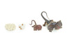 Frilled Lizard Life Cycle, 4 Piece Set, Hand Painted, Educational, High Quality Rubber Reptile, Realistic Lizard, Diorama, Figure, Toys, Kids, Gift, 6 Inches. CH997 BB215