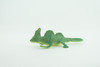 Green Basilisk Lizard, Rubber Reptile, Hand Painted, Educational, Realistic, Model, Replica, Toys, Kids, Gift,   2 1/2 Inches.    WR39 B197