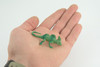 Green Basilisk Lizard, Rubber Reptile, Hand Painted, Educational, Realistic, Model, Replica, Toys, Kids, Gift, 2 1/2 Inches. WR39 B197