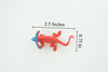 Frilled Lizard, red and blue color, Rubber Reptile, Hand Painted, Educational, Realistic, Model, Replica, Toys, Kids, Gift, 2 1/2 Inches. WR40 B197