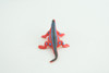 Red Head Agama, Rainbow Lizard, Rubber Reptile, Hand Painted, Educational, Realistic, Model, Replica, Toys, Kids, Gift,   2 1/2 Inches.    WR41 B197
