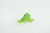 Horned Chameleon Lizard, Rubber Reptile, Hand Painted, Educational, Realistic, Model, Toys, Kids, Gift,   2 Inches.    WR47 B197  