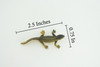 Water Dragon, Sailfin Lizard, Rubber Reptile, Hand Painted, Educational, Realistic, Model, Toys, Kids, Gift, 2 Inches. WR48 B197