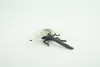 Dragonfly, Black with White Wings, Rubber Insect, High Quality, Hand Painted, Realistic, Diorama Model, Toy, Kids, Educational, Gift,    2 1/2 Inches   CWG219 B74