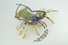Lobster, Pacific, Australian, Crustaceans, Hand Painted, Museum Quality, Rubber, Realistic, Toy, Kids, Diorama, Model, Educational, Gift,   12 Inches.  CH1001 BB219   